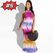 Load image into Gallery viewer, Tie dye print sexy long dress AY2021
