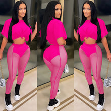 Load image into Gallery viewer, Sexy mesh sheer trousers two-piece set（AY1838）
