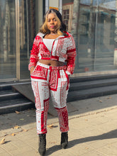 Load image into Gallery viewer, Cashew flower print casual two-piece suit（AY1431）
