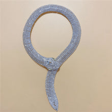 Load image into Gallery viewer, Cross Snake Head Full Rhinestone Necklace（AE4078）
