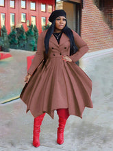 Load image into Gallery viewer, Double-breasted lapel collar trench coat long coat（AY1470）
