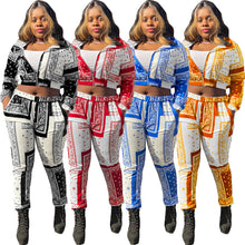 Load image into Gallery viewer, Cashew flower print casual two-piece suit（AY1431）
