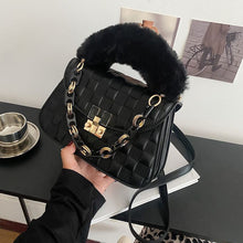 Load image into Gallery viewer, NEW fashion PU single shoulder crossbody bag with hair chain AB2104
