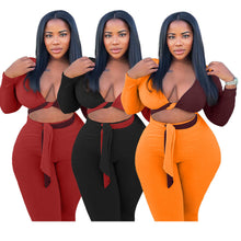 Load image into Gallery viewer, Sexy two-color stitching two-piece set（AY1668）

