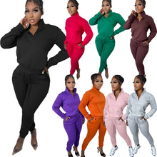 Load image into Gallery viewer, Pullover zipper casual sports suit(AY2531)
