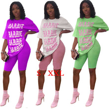 Load image into Gallery viewer, Hot letter print T-shirt set AY1004

