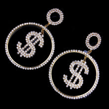 Load image into Gallery viewer, Hot selling dollar rhinestone earrings XS4043
