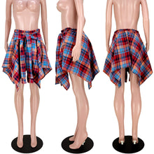 Load image into Gallery viewer, Fashion irregular plaid skirt（AY1783）
