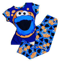 Load image into Gallery viewer, women&#39;s cartoon printed short-sleeved trousers two-piece suit
