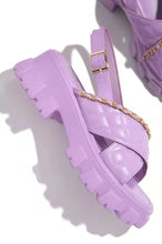 Load image into Gallery viewer, Diamond plaid buckle platform sandals（HPSD100)
