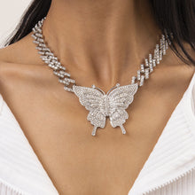 Load image into Gallery viewer, Hot selling retro micro-encrusted big butterfly neck chain
