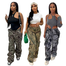 Load image into Gallery viewer, Fashion casual camouflage printed cargo pants AY2737

