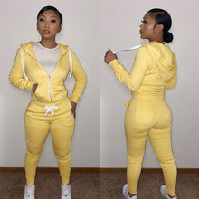 Load image into Gallery viewer, Plus velvet sports and leisure two-piece suit（AY1430）
