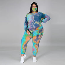 Load image into Gallery viewer, Tie-dye fashion long sleeve casual suit（AY1302）
