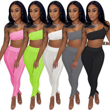 Load image into Gallery viewer, Sling-wrapped fishtail trousers sports suit
