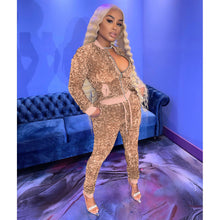 Load image into Gallery viewer, Sexy sequined velvet stitching suit（AY1546）
