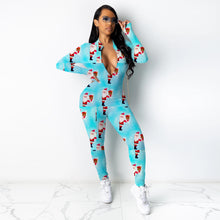 Load image into Gallery viewer, Christmas print long-sleeved jumpsuit（AY1567）
