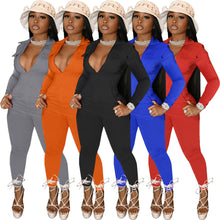Load image into Gallery viewer, Solid color pocket sexy jumpsuit（AY1256)
