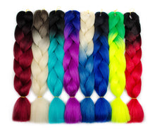 Load image into Gallery viewer, Hot sale gradient color synthetic big braid multi-color dirty braid（AH5053）
