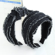 Load image into Gallery viewer, Hot selling denim stitching headband
