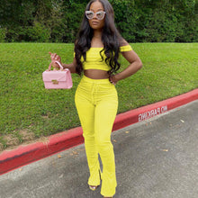 Load image into Gallery viewer, Solid color one-shoulder suit（AY2288）
