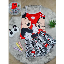 Load image into Gallery viewer, Graphic Print Suspender Shorts Set（AY2244）
