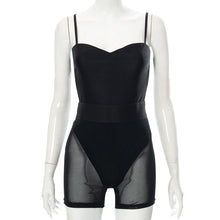 Load image into Gallery viewer, Sexy suspender bodysuit shorts mesh suit（AY1757）
