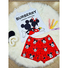Load image into Gallery viewer, Graphic Print Suspender Shorts Set（AY2244）
