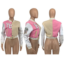Load image into Gallery viewer, Fashion color block baseball uniform jacket（AY1627）
