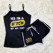 Load image into Gallery viewer, New print suspender shorts suit AY1050
