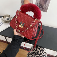 Load image into Gallery viewer, NEW fashion PU single shoulder crossbody bag with hair chain AB2104
