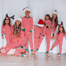Load image into Gallery viewer, Christmas parent-child striped long sleeve suit（AY1512）
