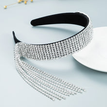 Load image into Gallery viewer, Fashion rhinestone tassel headband（AE4102）
