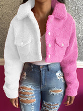 Load image into Gallery viewer, Personality stitching plush short coat（AY1583）
