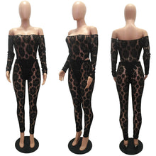 Load image into Gallery viewer, Sexy lace one-shoulder jumpsuit two-piece set（AY1768）
