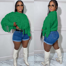 Load image into Gallery viewer, Fashion knitting tassel sweater top AY2552
