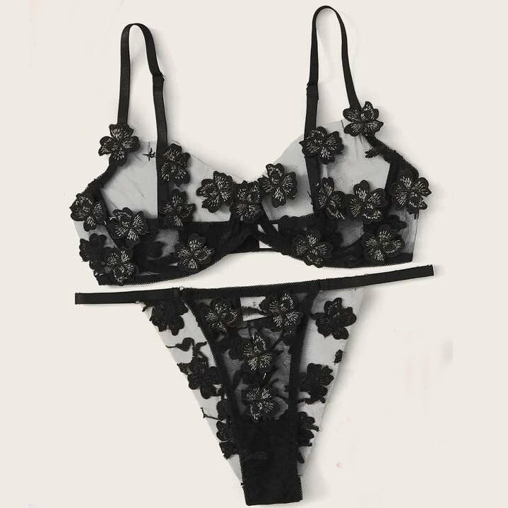 Sexy lace embroidered appliqué underwear