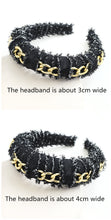 Load image into Gallery viewer, Hot selling metal chain denim winding hair band
