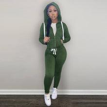 Load image into Gallery viewer, Plus velvet sports and leisure two-piece suit（AY1430）
