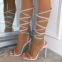Load image into Gallery viewer, Fashion rhinestone strappy high heels（HPSD180）

