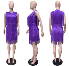 Load image into Gallery viewer, Fashion solid color fringed dress（AY1649）
