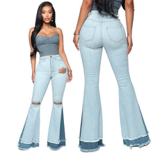 Load image into Gallery viewer, Hot selling color block slim stretch flared pants
