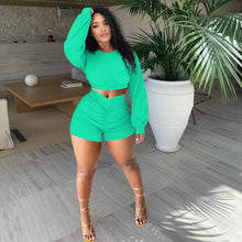 Load image into Gallery viewer, Fashion solid color pleated suit（AY1558)
