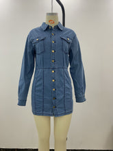 Load image into Gallery viewer, Fashion stretch slim mid-length denim jacket（AY1427)
