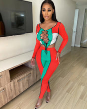 Load image into Gallery viewer, Sexy strappy stitching casual suit AY1269

