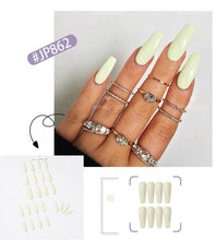 Load image into Gallery viewer, Pure color frosted smooth waterproof fake nails set （1set=24 pcs）
