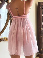 Load image into Gallery viewer, Sexy Embroidered Pink Sheer Sling Nightdress（AY2301）
