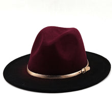 Load image into Gallery viewer, Two-tone gradient woolen jazz hat（AE4040）
