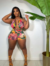 Load image into Gallery viewer, Printed sleeveless bandage two piece set AY2139
