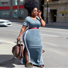 Load image into Gallery viewer, Casual Crew Neck Colorblock Dress（Belt not included）AY1774
